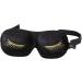 Buy CC Home Furnishings 7.75" Gold Eyelashes Black Unisex Adjustable Sleep Mask | International Shipping Available - Buy Online on GoSupps.com