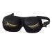 CC Home Furnishings - 7.75" Gold Eyelashes Black Unisex Adjustable Sleep Mask
