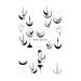 Nail Decor Spring Summer Smile Line Design Nail Art Stickers 3D Black White Geometry French(STZ-CS116)