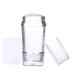 Ailan Double Head Jelly Silicone Nail Stamp Seal with Scraper Green Transparent Nail Manicure Art Stamping Tool