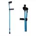 Portable Folding Forearm Crutches Adult Aluminum Ergonomics Walking Cane Height Adjustable Crutches for Seniors Disabled Elderly (Color : Blue (1 Pair)) Anniversary Lucky Star