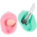 lmoikesz Makeup Brush Cleaning Mat Reusable Cosmetic Tools Washing Scrub Pad Portable Small Sponge Eyeliner Applicators Scrubber Gifts Pink - Buy Online on GoSupps.com