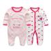 MAMIMAKA Baby Rompers Pajamas Cotton Jumpsuit Boys Girls Sleepsuit Long Sleeve Footed Bodysuits One-Piece Outfits 0-3 Months Two Pieces-6