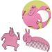 Limtula Playful Pink Rabbit Mirror and Comb Set Compact and Portable Comb Acrylic Material Perfect for Everyday Use and Travel - Buy Online on GoSupps.com