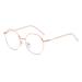 Aiweijia Classic Glasses Metal Frame Vintage Glasses Decorative Glasses Blue Light Blocking Glasses Rose Gold