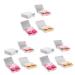 Healeeved 12 pcadratic glasses case protective covers ceilings cover make -up box mirror film lens storage lens storage colored contact lens marble travel ABS