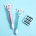 Vctitil Hair Removal Razor Holder - 1 Piece with 4 Stainless Steel Blades Anti-Slip Handle Manual Forearm Hair Trim - Green - Buy Online on GoSupps.com