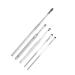 KJHD 4 Styles Portable Ear Cleaner Stainless Steel Double End Spiral Ear Spoon Ear Picking Tool Ear Wax Remover Relaxation Care (Color : 02)