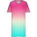Iuhan Women's Casual Gradient Midi Dress - Pink Summer Sundress - XX-Large - Buy Online on GoSupps.com
