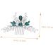 Ipetboom Bridal Comb Crystal Hair Comb Hair Side Flower Hair Combs Green Rhinestone Hair Clip Crystal Headpiece Styling Hair Clips Alloy Western Style Accessories Dinner Party - Buy Online on GoSupps.com
