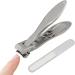 Vbnuyhim Nail Clippers Nail Clippers for Thick Nails Stainless Steel Nail Clippers Stainless Steel Nail Clippers for Large Nails Wide Jaw Mouth Nail Clippers with File Silver - Buy Online on GoSupps.com