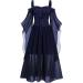 Halloween Women's Plus Size Cold Shoulder Costume - Navy XX-Large - Buy Online on GoSupps.com