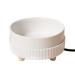 Eactel heated animal drinking rechargeable pet heating heated low dog water bowl pet drinking fountain heated pet water sap for kitten cats puppies white