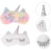 FRCOLOR Unicorn Eye Patch - 2pcs White Plush Sleep Stickers for Restful Eyes | International Shipping Available - Buy Online on GoSupps.com