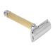 Classic Metal Grip Double-Edged Safety Razor for Men - Black Gold & Silver | Perfect Gift for Smooth Shaving - Buy Online on GoSupps.com
