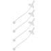 UPKOCH 4pcs Transparent Silicone Bottle Straws Drinking Bottle Teats Drinking Straw Cup Replacement Feeding Accessories