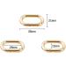 Bobeey Carabiner Metal Spring Key Ring Snap Hooks Clip Buckle BBC39 Light Gold - 4pcs - Buy Online on GoSupps.com