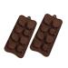 jojofuny 2 Pcs Mold Silicone Cupcake Silicone Chocolate Christmas Baking Reverse Mould Soap Candy 3d