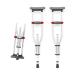 GHFTCCF Foldable Underarm Crutches Aluminum Crutches for Adults Medical Adjustable Crutches with Comfortable Underarm Pads and Handles Applicable Height 140-200cm/4' 5''-6' 5'' Double The Comfort Silver 1 count