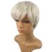 TIREOW Ladies Short White Wig | Fashionable Straight Hair Wig for Women & Girls - High-Quality Fiber - Buy Online on GoSupps.com