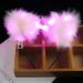 LEEMASING Light Up Headbands LED Cat Ears Headband Faux Fur Hair Hoop Cute Colored Light For Xmas Party Cosplay Halloween Birthday (Pink)