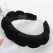 YOUNUO Spa Headband for Women - Sponge & Velvet Fabric, Black - Face Washing, Makeup, Skincare, Shower - Hair Accessories - Buy Online on GoSupps.com