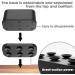 Shop Aoreun Waterproof Silicone Toothbrush Holder - Electric Organizer with Suction Cup & Adjustable Partitions - Black Bathroom Rack - Buy Online on GoSupps.com