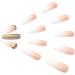 Brishow Christmas Glitter Snow False Nails - 24pcs Ballerina Acrylic Short Fake Nails for Women and Girls - Buy Online on GoSupps.com