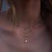 DoubleNine Star Moon Pendant Layering Necklaces Charm Crystal Choker Gold Chic Dainty Jewelry Accessories for Wedding Bridesmaid Women Girl