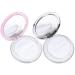 SHERCHPRY 2 Sets Powder Puff Storage Box Cosmetic Powder Case Powder Case with Sifter Lids Loose Powder Makeup Face Powder Compact Case Makeup Puff Travel Powder Eye Shadow Pink Silver