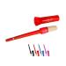 NETPROSHOP Hoof brush with cap made of pig hair hoof care color: red
