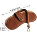 Vintage Leather Eyeglasses Case Holder | Portable Slim Sunglasses Pouch | Soft Glasses Bag for Men & Women - Brown - Buy Online on GoSupps.com