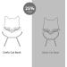 Extra Wide Raised Cat Bowls - Anti-Vomiting & Stress-Free Feeding Solution | Set of 2 Ceramic Bowls in White - Buy Online on GoSupps.com