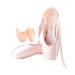 Daydance Ballet Pointe Shoes Girls Women Ribbon Ballerina Shoes with Toe Pads 1 Big Kid Pink