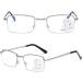 Koosufa Foldable Varifocal Glasses - Progressive Multifocus Anti-Blue Light Reading Glasses for Men with Metal Half Frame - Buy Online on GoSupps.com