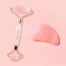 Grace & Stella Facial Roller & Gua Sha Duo - Rose Quartz & Jade Facial Massage Tools for Glowing Skin - Buy Online on GoSupps.com
