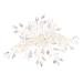 FRCOLOR 1pc Flower Crystal Ab Rhinestones Wedding Headpiece Metal Hair Claw Clips Crystal Vintage Bridal Hair Clips Silver Barrettes Hair Accessories Tiara Manual Bride Comb