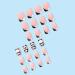 French Tip Press on Nails - Short Square Press On Nails with Nail Tips Black and white French cute panda pattern fake nails Design Naked Pink press on nails Acrylic False Nails Cute Artificial Nails - Buy Online on GoSupps.com