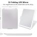 Flymiro Lighted Makeup Mirror with 72 LED Lights,Travel Portable Mirror with 3 Color Lighting and Touch Screen Dimming,1800 mAh USB Rechargeable,Vanity Tabletop Desk Cosmetic Foldable Mirror White - Buy Online on GoSupps.com