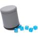 RERIVER Leatherette Dice Cup Set - Lake Blue Velvet Interior - 6 Matching Translucent Dot Dice - for Liars Dice Farkle Yahtzee - Quiet Shaking - Board Games - 1 Pack Lake Blue - Buy Online on GoSupps.com