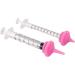 Gufastoe 10pcs Original and Mini Nipples with Syringes for Pets - Pink - Buy Online on GoSupps.com