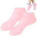 Silicone Moisturizing Socks Women Foot Spa Pedicure Silicone Socks Foot Mask Exfoliating Beach Protective Gel Socks Anti Slip Aloe Socks for Dry Cracked Feet Calluses Foot Care (Pink)