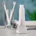 Buy 2-Piece White Toothpaste Dispenser & Seat Holder Set Perfect for Bathroom Organization | International Shipping Available - Buy Online on GoSupps.com