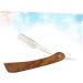 Minkissy Double Hairdresser Razor for Men - Metal & Wooden Portable Hand Razor for Safe Eyebrow Trimming - Old-Fashioned Grooming Tool - Buy Online on GoSupps.com