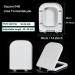 Square Toilet Seat White Soft Close Toilet Seat Quick Release Toilet Lid Cover Heavy Duty UF Material 04c Little Surprise 04b - Buy Online on GoSupps.com