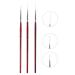 Nail Art Liner Brush Set - 3Pcs Painting, Drawing, and Line Detailing Brushes for DIY Manicure - Nail Art Pen and Dotting Tools Included - Buy Online on GoSupps.com