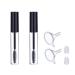 ESSENCIALES - Empty Mascara Bottle and 2 Eyelash Brushes Refillable Bottle for Castor Oil Transparent