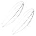Glitzer hair bands bride retro street headband headband with rhinestones narrow vintage headband 2 pieces of rhinestone hair band for parties weddings ceremonies and appointments (silver)