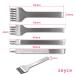 4mm White Steel Prong Leather Hole Punch Set for Leather Working - 1246 Stamping Board Diamond Lacing Stitching Chisel Set - Buy Online on GoSupps.com