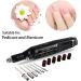 Professional Electric Nail Art Drill Kit - 6 File DIY Polishing Set, Acrylic Manicure Filer Machine in Black - Buy Online on GoSupps.com